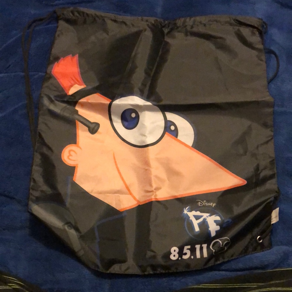 NWOT Phineas & Ferb Drawstring Backpack